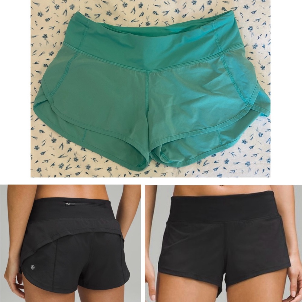 Lululemon Athletica Speed Up Low-Rise Lined Short 2.5” Light Turquoise Size 4